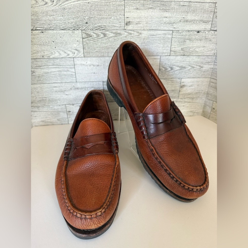 Allen Edmonds Brown Leather Holton Slip On Penny Loafers‎ Men’s 11 D